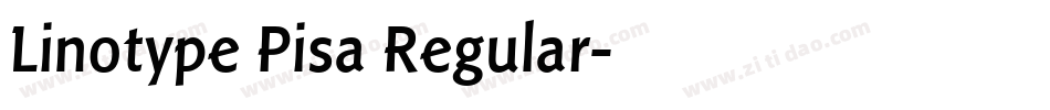 Linotype Pisa Regular字体转换